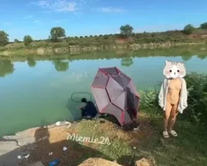 Dâm nữ Mie2K show hàng rất chuyên nghiệp tại hồ câu cá