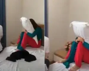 Lộ cIip cô giáo đi nhà nghỉ bị chồng bắt được, anh chồng vẫn tử tế cho mặc quần áo rồi mới quay